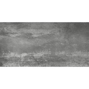 Graphite Shadow 12x24 porcelain tile adding depth and drama to high-traffic living spaces.