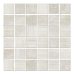 Sterling Gray 2x2 porcelain mosaic offering subtle sophistication for kitchen and bathroom interiors.