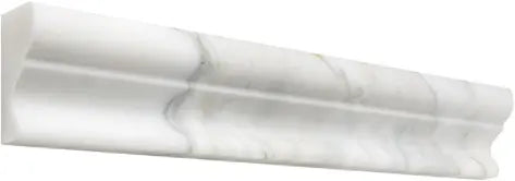 Calacatta Gold marble 2×12 crown molding in a polished or honed finish.