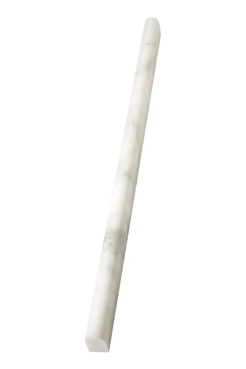 Calacatta Gold marble ½×12 pencil liner profile reference.