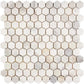 Calacatta Gold Marble 1-Inch Hexagon Mosaic – Honed Finish – Elegant Matte Texture