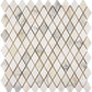 Calacatta Gold Marble Diamond Mosaic – Honed Finish – Elegant Matte Texture