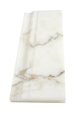 Calacatta Gold Marble 4 3/4 x 12 Baseboard – Honed Finish – Elegant Matte Texture