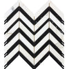 Calacatta Gold Marble Chevron Mosaic - Black