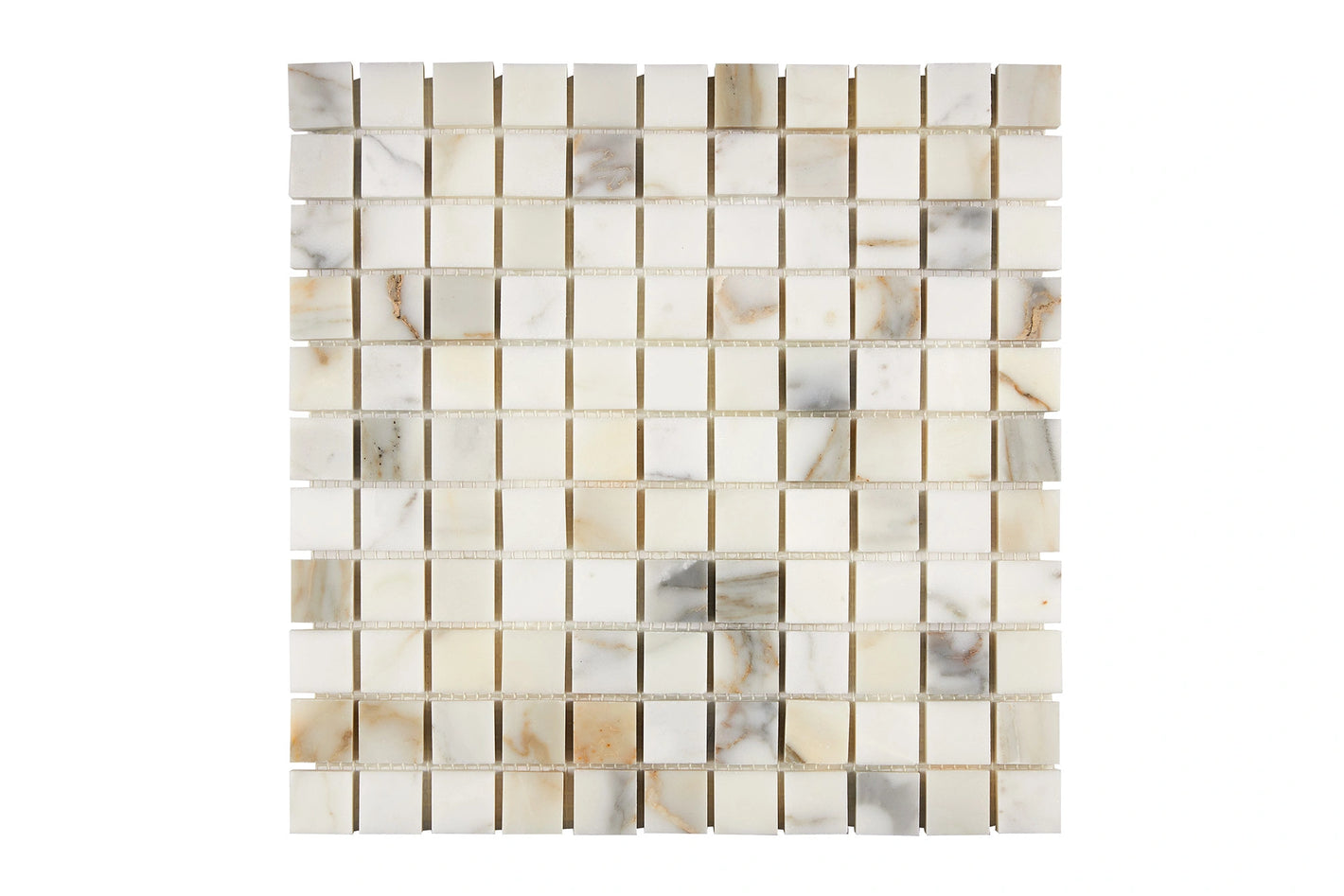 Calacatta Gold Marble 1 x 1 Mosaic