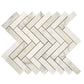 Calacatta Gold Marble 1 x 4 Herringbone Mosaic – Polished Finish – Luxury White & Gold Veining