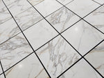 Honed Calacatta Gold Marble Tile 24x24 – Soft Matte Finish for Elegant Interiors
