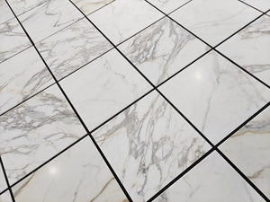 Honed Calacatta Gold Marble Tile 24x24 – Soft Matte Finish for Elegant Interiors