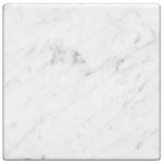 Carrara White Gioia polished 4 x 4 marble subway tile for sleek kitchen backsplashes and modern bathroom walls.