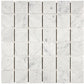 Carrara White Gioia polished 2 x 2 marble mosaic for elegant kitchen backsplashes and bathroom walls