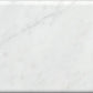 Carrara White Gioia honed 3 x 6 subway tile for modern shower enclosures and decorative accents.