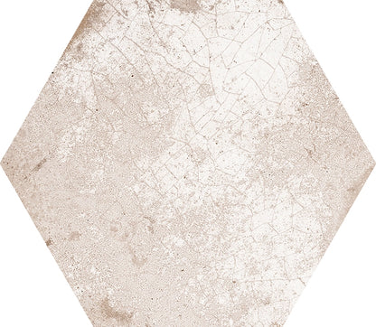 Castellon Hexagon Porcelain Tile: 9-inch Design in Rotterdam Taupe - Tile  