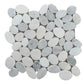 Bali Pearl Mosaic Tile – 12”x12” Crisp White Pebbles for Timeless Elegance.