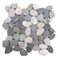 Timor Mist Mosaic Tile – 12”x12” Soft Grey Pebbles for Modern Aesthetics.