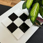 Bianco Dolomite Nero Marquina Checkerboard Tiles Polished or Honed