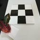 Bianco Dolomite Nero Marquina Checkerboard Tiles Polished or Honed