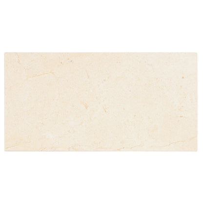 Crema Marfil honed 3 x 6 subway tile for modern shower designs and decorative accents.