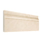 Crema Marfil honed marble baseboard for seamless and refined decorative accents.