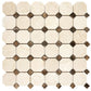 Crema Marfil polished octagon marble mosaic for elegant kitchen backsplashes and bathroom floors.