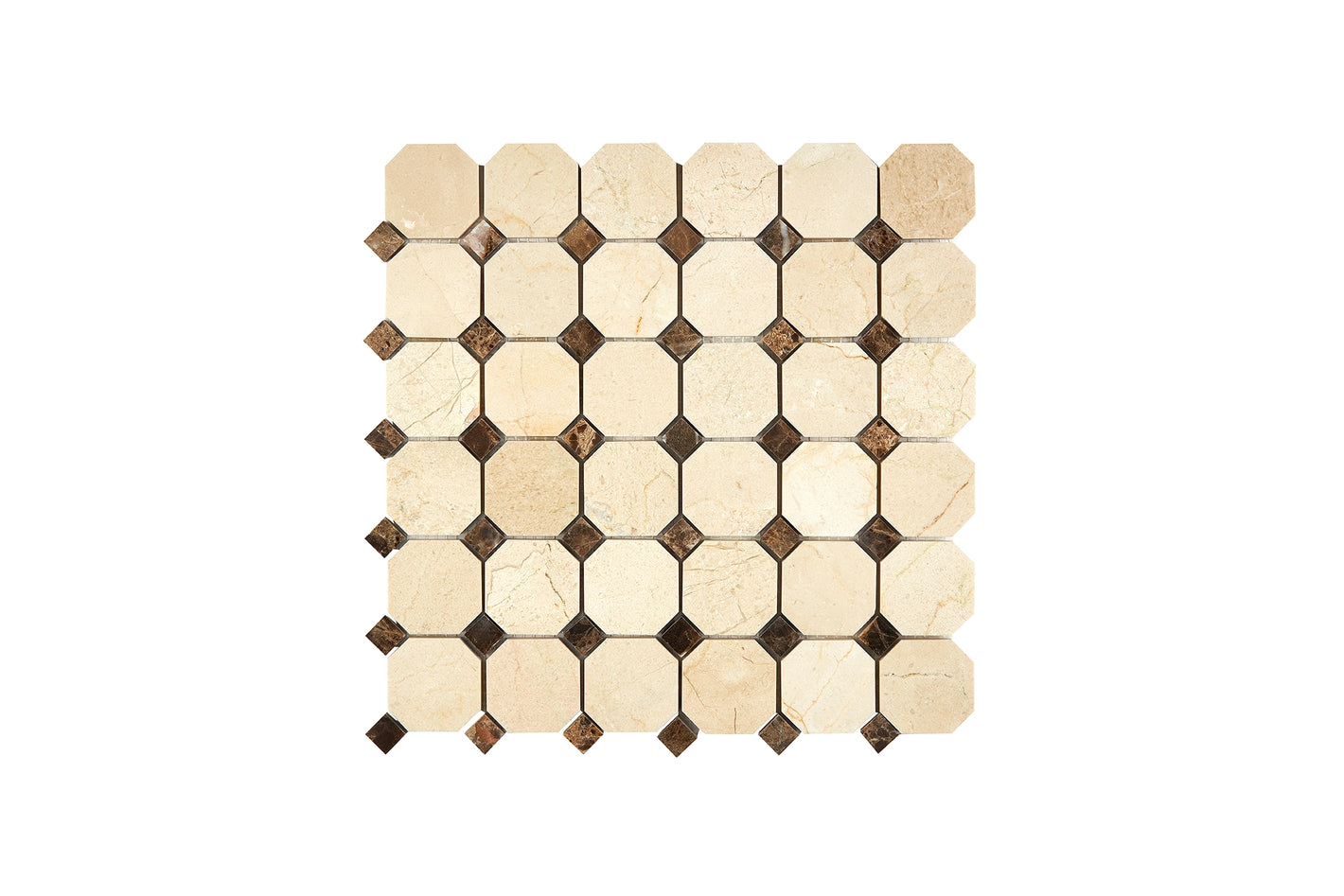 beige marble octagon mosaic tile