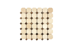 beige marble octagon mosaic tile