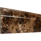 Emperador Dark polished marble baseboard for seamless floor-to-wall transitions in elegant interiors.
