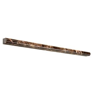 Emperador Dark polished pencil liner on an interior tile border.