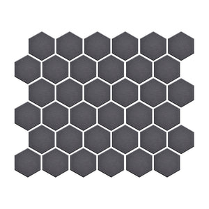 Silver Mist Hexagon Mosaic Tile in a modern matte finish.