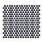 Silver Mist Penny round Mosaic Tile in a modern matte finish.