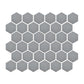 Silver Mist Hexagon Mosaic Tile in a modern matte finish.