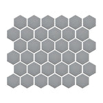 Silver Mist Hexagon Mosaic Tile in a modern matte finish.