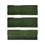 Fez Collection: Zellige-Inspired 2x6 Glossy Ceramic Wall Tiles - Jade - Ceramic Wall Tile  