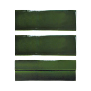 Fez Collection: Zellige-Inspired 2x6 Glossy Ceramic Wall Tiles - Jade - Ceramic Wall Tile  