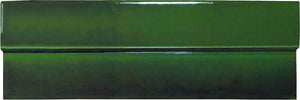 Fez Jade Oasis glossy ceramic wall tile showing its dimensional surface.
