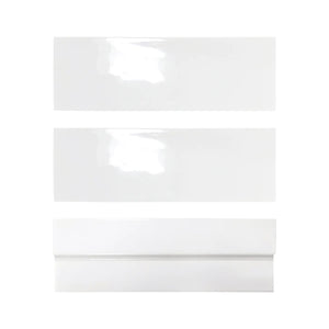 Fez Collection: Zellige-Inspired 2x6 Glossy Ceramic Wall Tiles - Ivory - Ceramic Wall Tile  