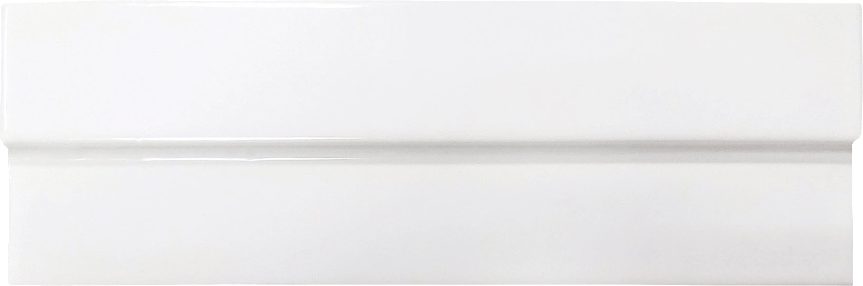 Fez Collection_Zellige Inspired Ceramic Tile:Ivory Breeze glossy ceramic tile from close-up image the Fez Collection, 2x6  size and 3d effect.