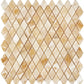 Honey Onyx polished 1 x 2 diamond mosaic tile for elegant kitchen backsplashes and shower walls.