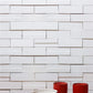 Fez Collection:Ivory Breeze glossy ceramic tile from the Fez Collection, 2x6 size.