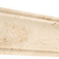 Ivory Travertine molding with arch profile in warm beige tones for classic decorative framing.