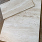Honed and filled travertine vs honed and unfilled travertine in ivory color_ roman travertine vein cut