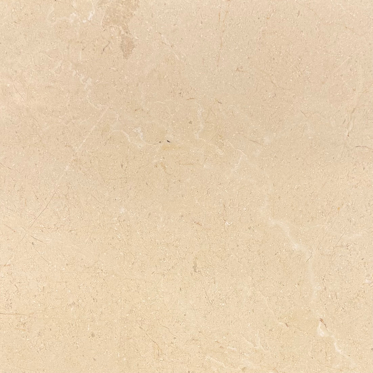 Ivory Travertine 12×12 tile in a honed and filled finish, warm ivory-beige natural stone.