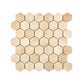 Ivory Travertine 2 In. Hexagon Mosaic