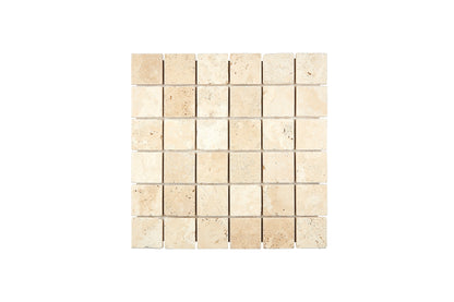 Ivory Travertine 2 x 2 Mosaic