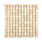 Ivory Travertine 1x1 Tumbled Mosaic Tile - Beige Natural Stone for Classic Wall and Floor Applications, Ideal for Kitchens, Bathrooms, and Backsplashes