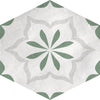 Fez Collection: Porcelain Hexagonal Floor Tiles - Jade Oasis