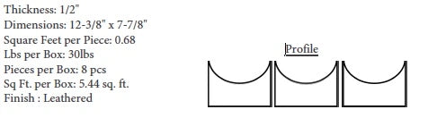 Luxe Profile Mosaic Tiles: Finale_Product technical diagram