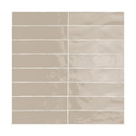 Desert Sand glossy ceramic tile from the ModLine Collection, providing neutral tones for versatile interiors.