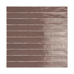 Espresso Brown glossy ceramic wall tile, 2x20 size, ideal for rich and warm accent spaces.