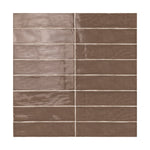 Espresso Brown glossy ceramic tile from the ModLine Collection, offering luxurious depth to walls.