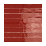 Rustic Clay glossy ceramic wall tile from the ModLine Collection, showcasing warm, earthy tones.